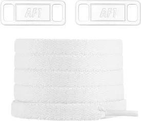 YLOKO Air Force 1 Original Laces with AF1 metal tags, 47-54 Flat Replacement Shoelaces for Air Force Ones Men Women Sneakers