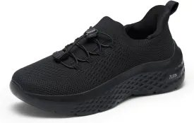 ZURIN Womens Slip On Walking Shoes with Arch Support,Lightweight Running Sneakers,Non Slip Breathable Tennis Shoes for Gym Travel Work Casual